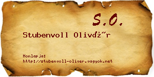 Stubenvoll Olivér névjegykártya