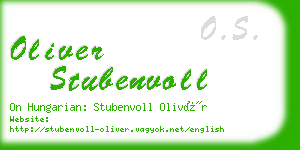 oliver stubenvoll business card